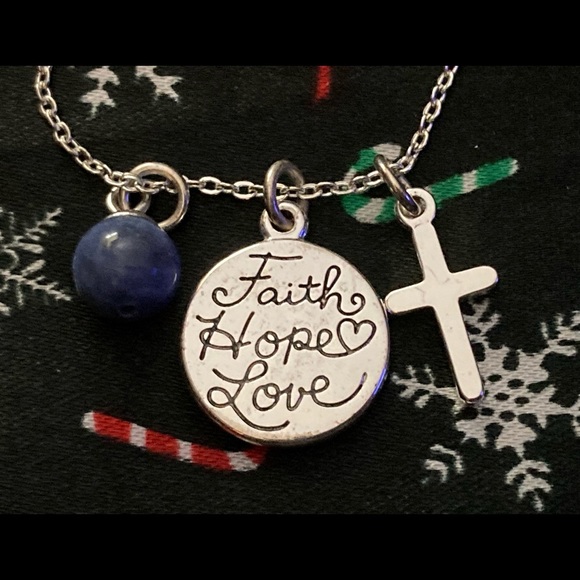 Love This Life: Faith, Hope & Love Charm Necklace - Picture 4 of 6